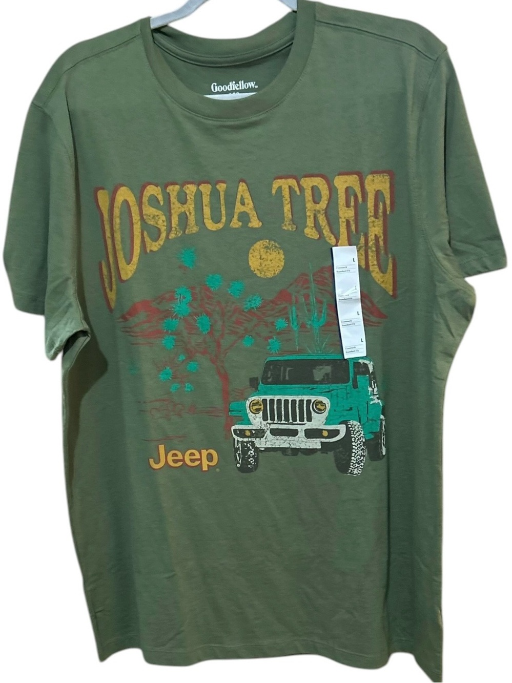Goodfellow & Co Men's Joshua Tree Graphic Tee - Olive Size Large